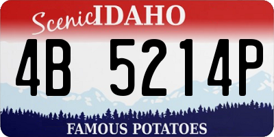 ID license plate 4B5214P