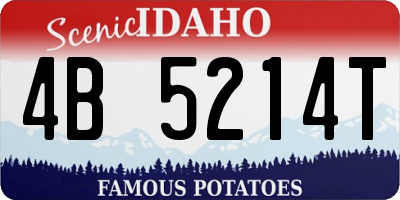 ID license plate 4B5214T