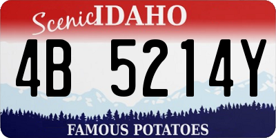 ID license plate 4B5214Y