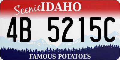 ID license plate 4B5215C