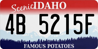 ID license plate 4B5215F