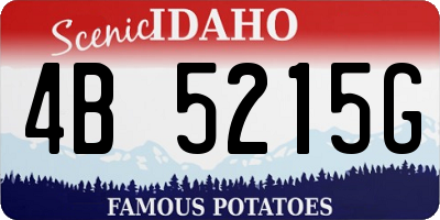 ID license plate 4B5215G
