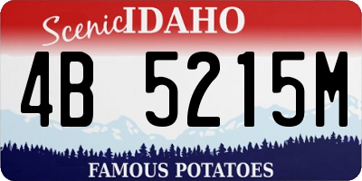 ID license plate 4B5215M