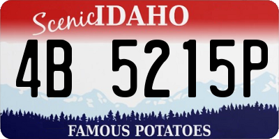 ID license plate 4B5215P