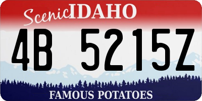 ID license plate 4B5215Z