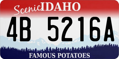 ID license plate 4B5216A