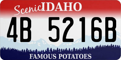ID license plate 4B5216B