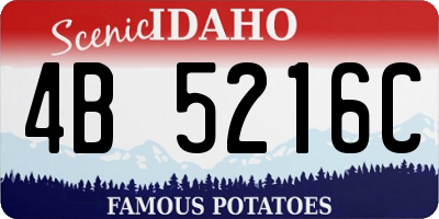 ID license plate 4B5216C