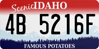 ID license plate 4B5216F