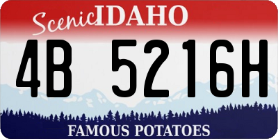 ID license plate 4B5216H
