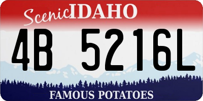 ID license plate 4B5216L