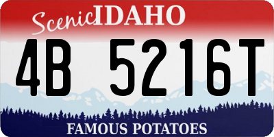 ID license plate 4B5216T
