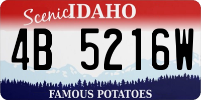 ID license plate 4B5216W