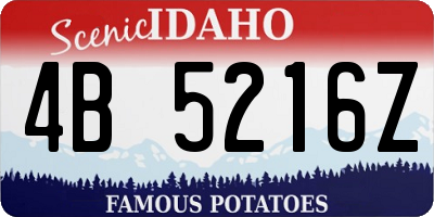 ID license plate 4B5216Z