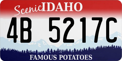 ID license plate 4B5217C