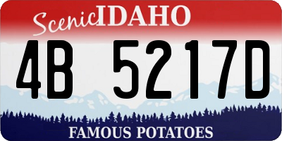 ID license plate 4B5217D
