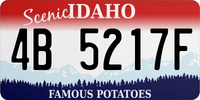 ID license plate 4B5217F