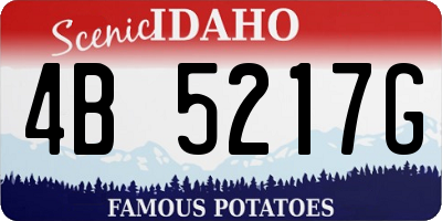 ID license plate 4B5217G
