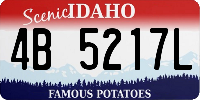 ID license plate 4B5217L