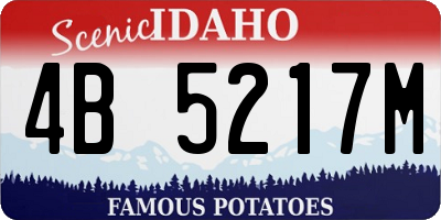 ID license plate 4B5217M