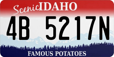 ID license plate 4B5217N