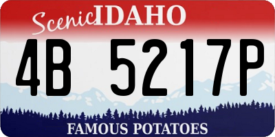 ID license plate 4B5217P