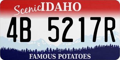 ID license plate 4B5217R