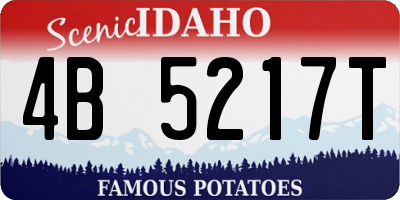 ID license plate 4B5217T