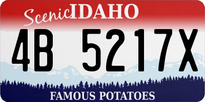 ID license plate 4B5217X