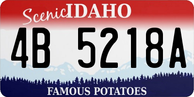 ID license plate 4B5218A