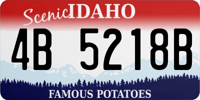 ID license plate 4B5218B