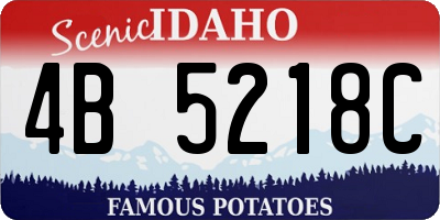 ID license plate 4B5218C