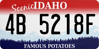 ID license plate 4B5218F