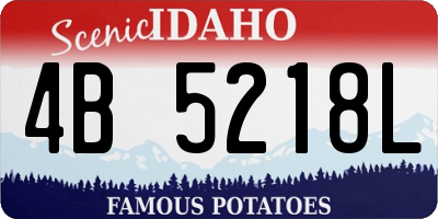 ID license plate 4B5218L