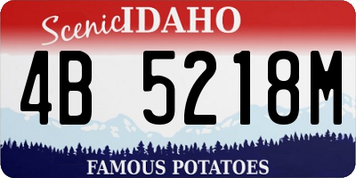 ID license plate 4B5218M