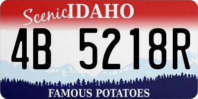 ID license plate 4B5218R