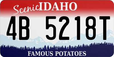 ID license plate 4B5218T