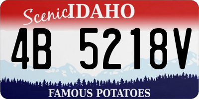 ID license plate 4B5218V
