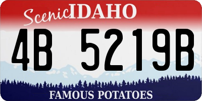 ID license plate 4B5219B