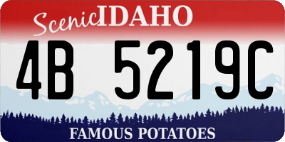 ID license plate 4B5219C