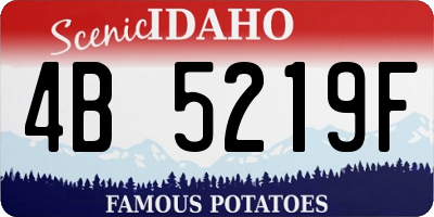 ID license plate 4B5219F