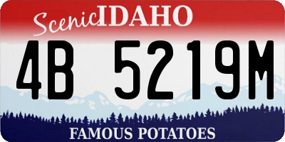 ID license plate 4B5219M
