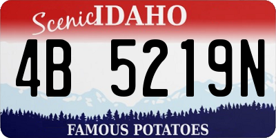 ID license plate 4B5219N