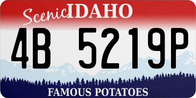 ID license plate 4B5219P