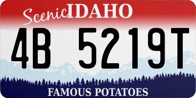 ID license plate 4B5219T