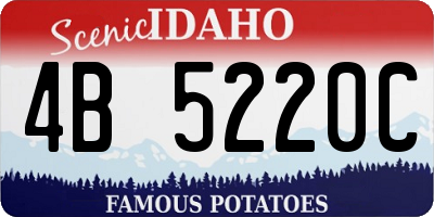 ID license plate 4B5220C