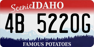 ID license plate 4B5220G