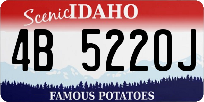ID license plate 4B5220J