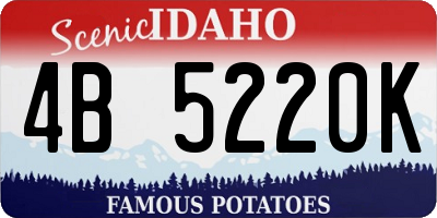 ID license plate 4B5220K