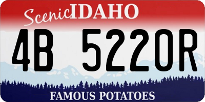 ID license plate 4B5220R